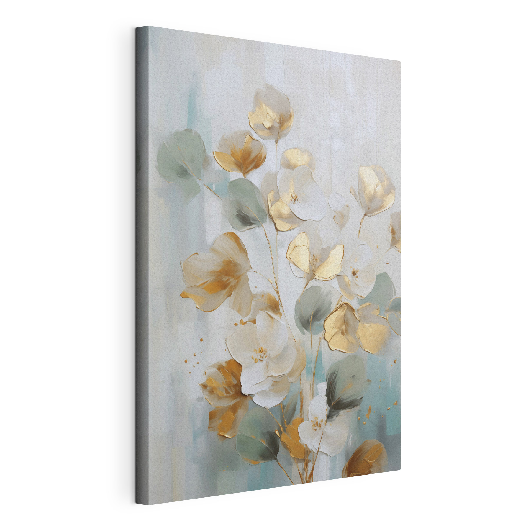 Painting of flowers on a white background Painting of flowers on a white background