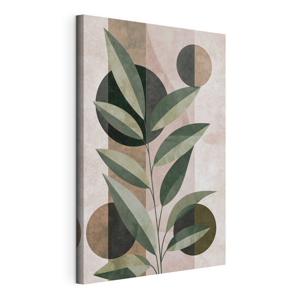 Plant with leaves and circles Plant with leaves and circles
