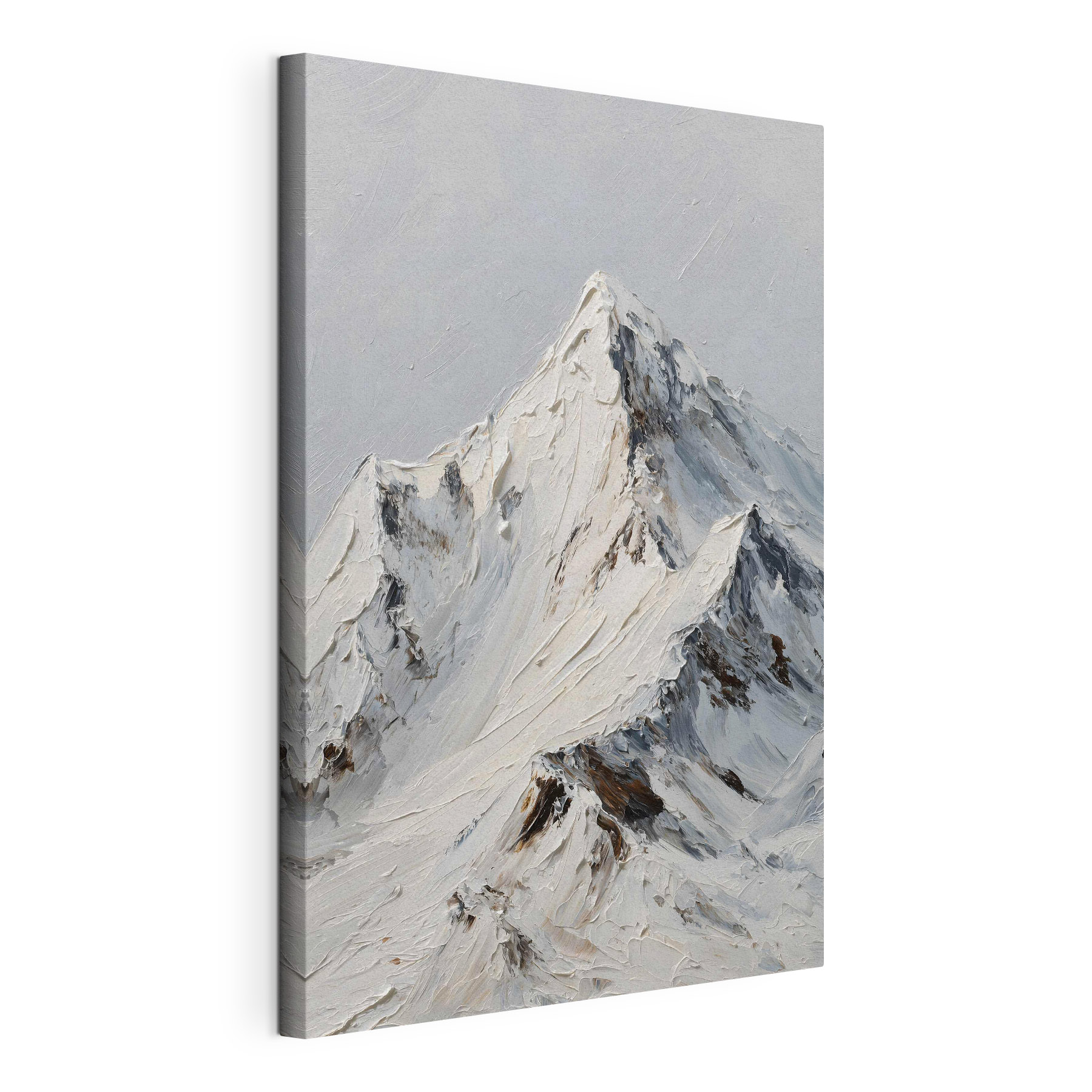 Snowy mountain with snow on top