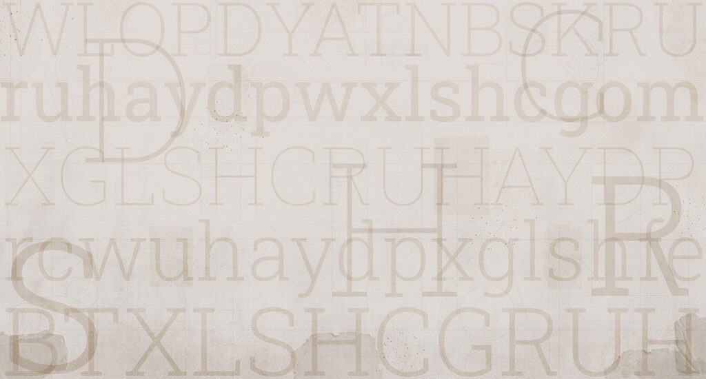 White background with letters White background with letters