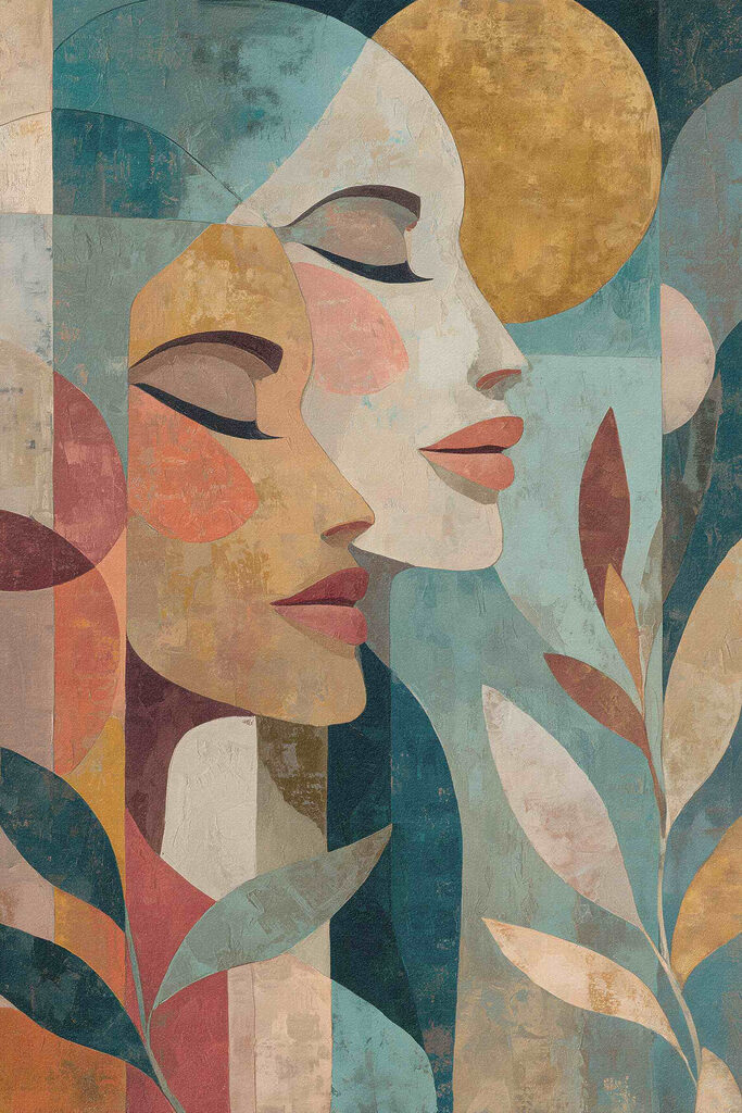 Painting of a woman's face
