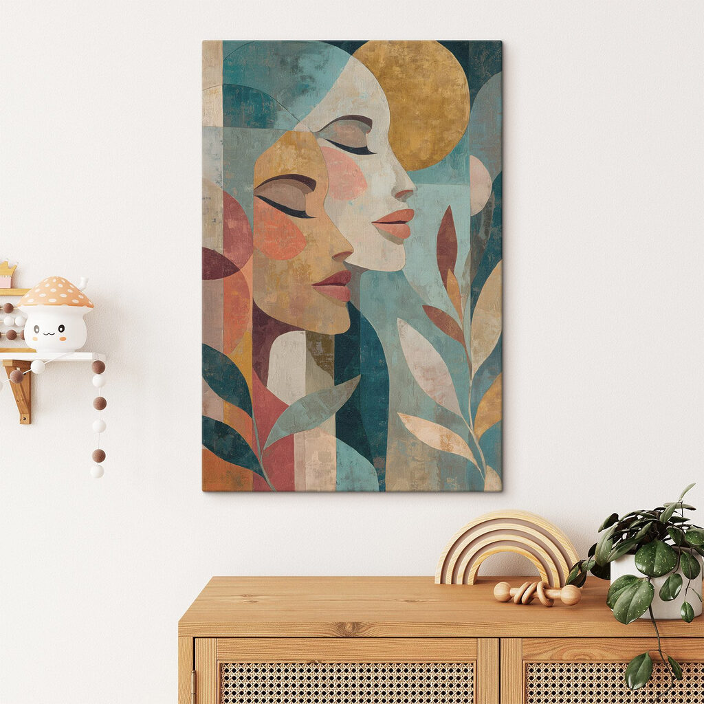 Painting of a woman's face