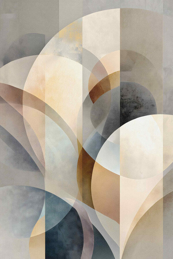 Abstract curves in soft hues