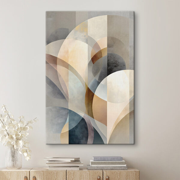 Abstract curves in soft hues