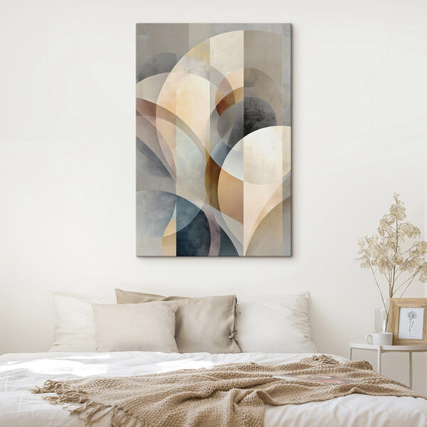 Abstract curves in soft hues