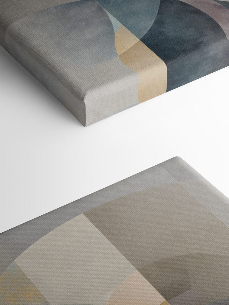 Abstract curves in soft hues