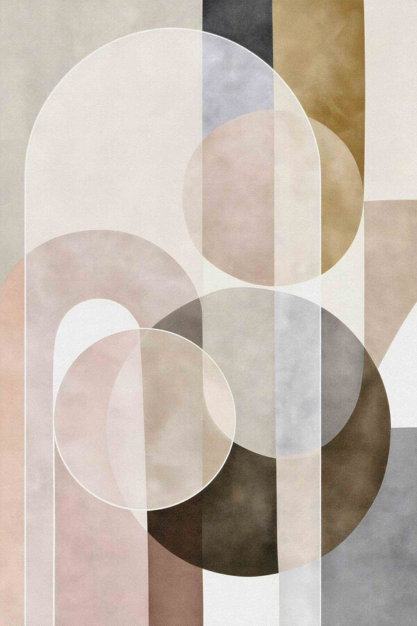 Abstract shapes create a harmonious blend
