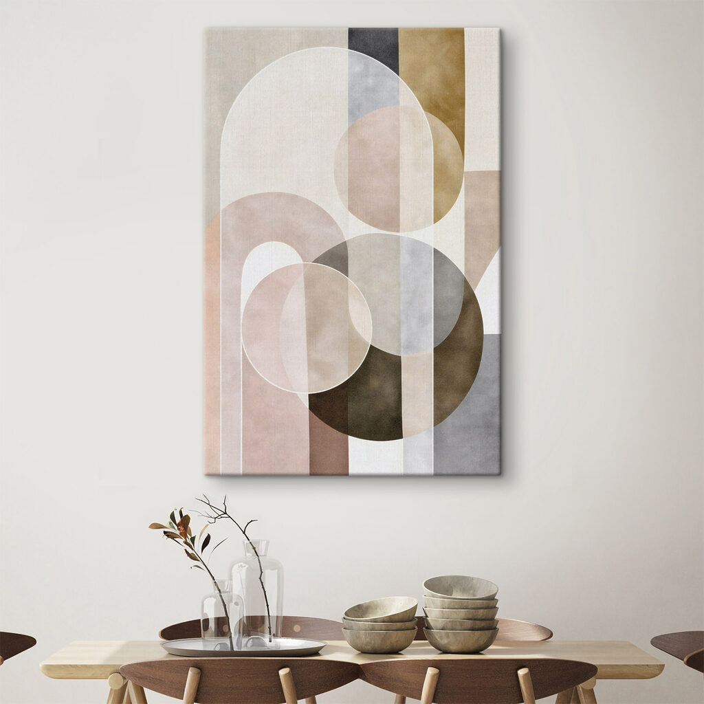 Abstract shapes create a harmonious blend