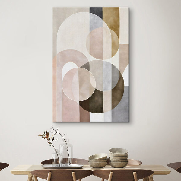 Abstract shapes create a harmonious blend