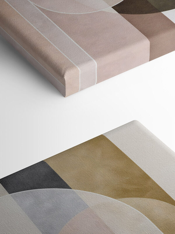 Abstract shapes create a harmonious blend