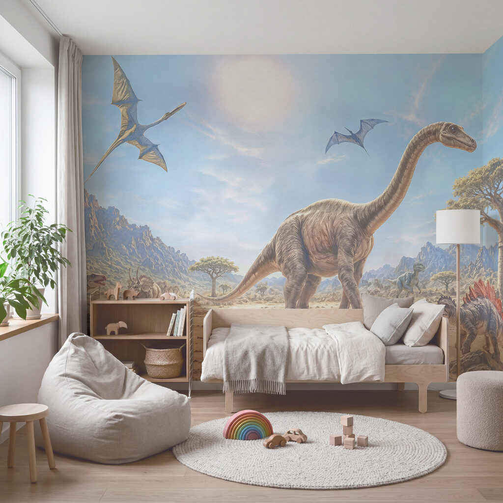 Grupa dinozaurów na pustyni