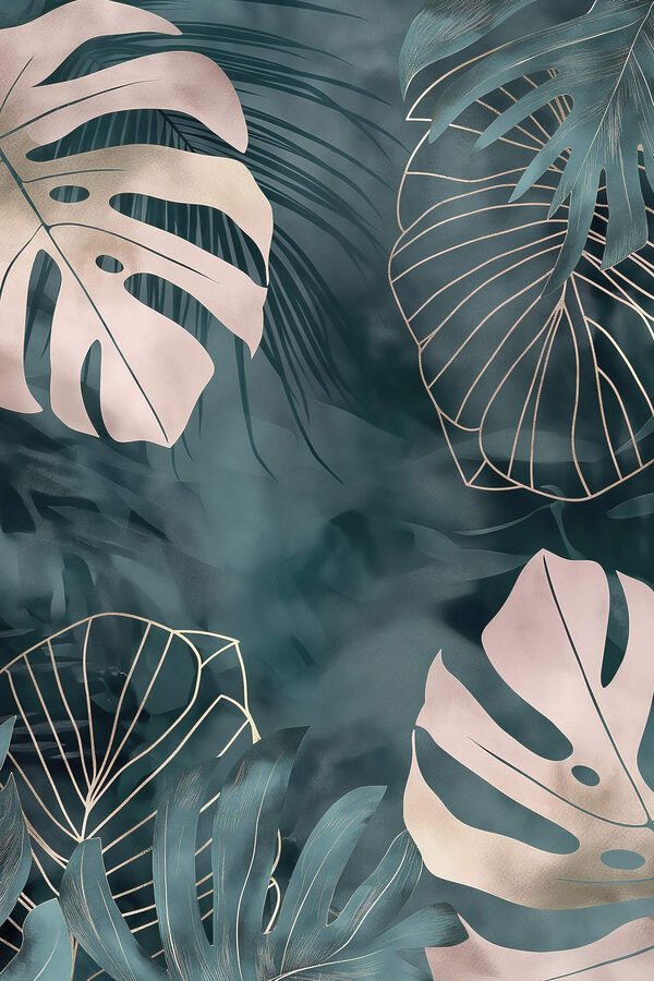- Elegant leaves in soft colors - Elegant leaves in soft colors