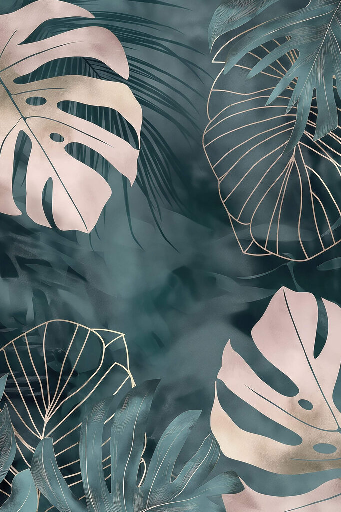 - Elegant leaves in soft colors - Elegant leaves in soft colors