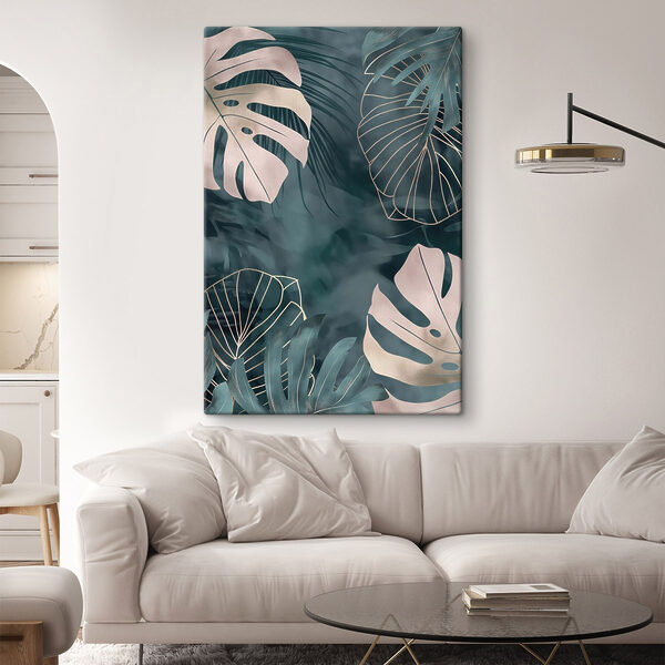 - Elegant leaves in soft colors - Elegant leaves in soft colors