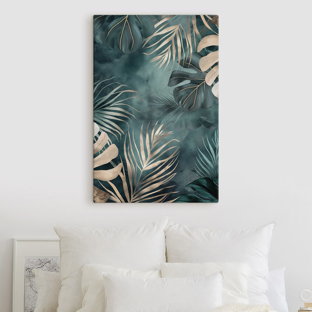 - Lush foliage against a dark backdrop