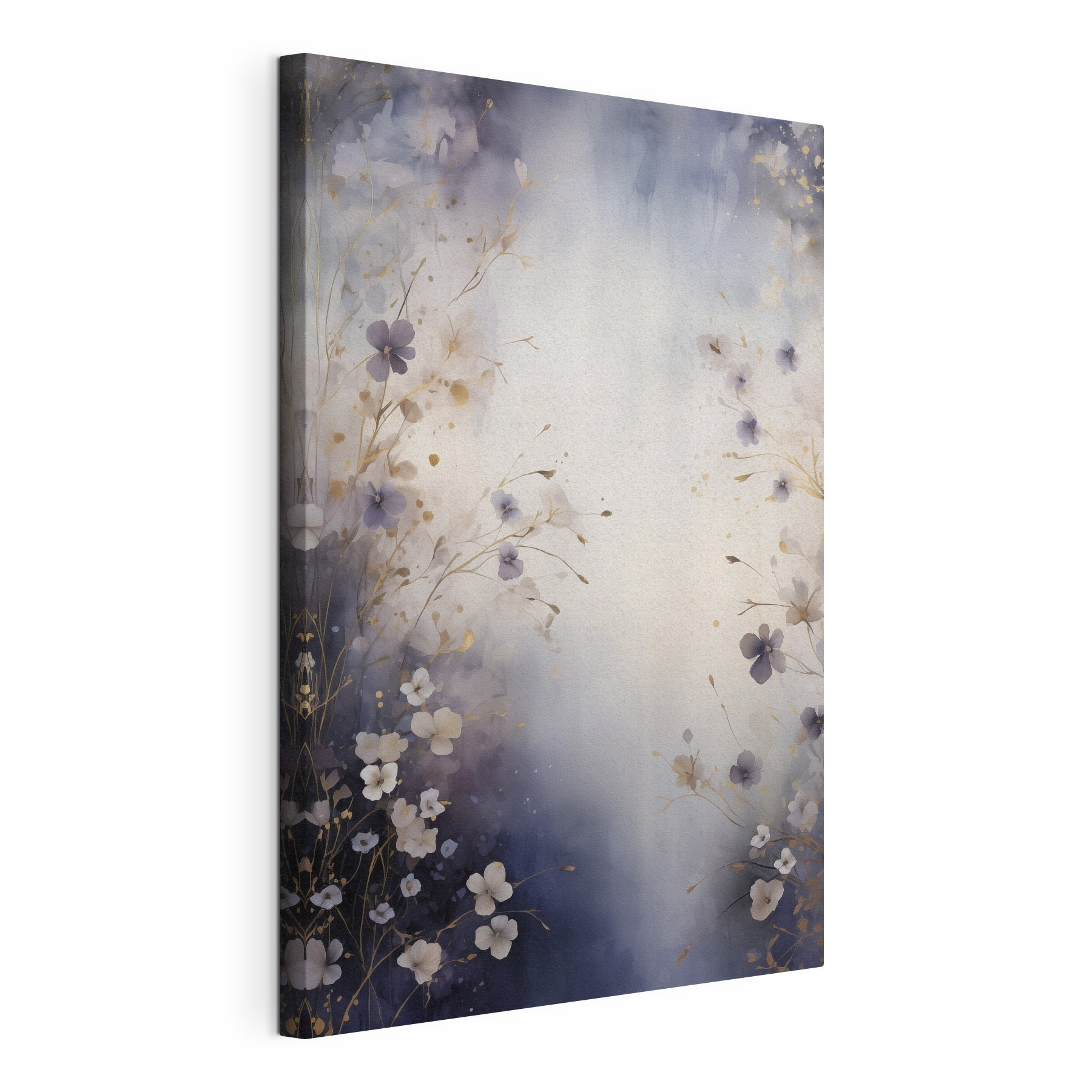 Painting of flowers on a white background Painting of flowers on a white background