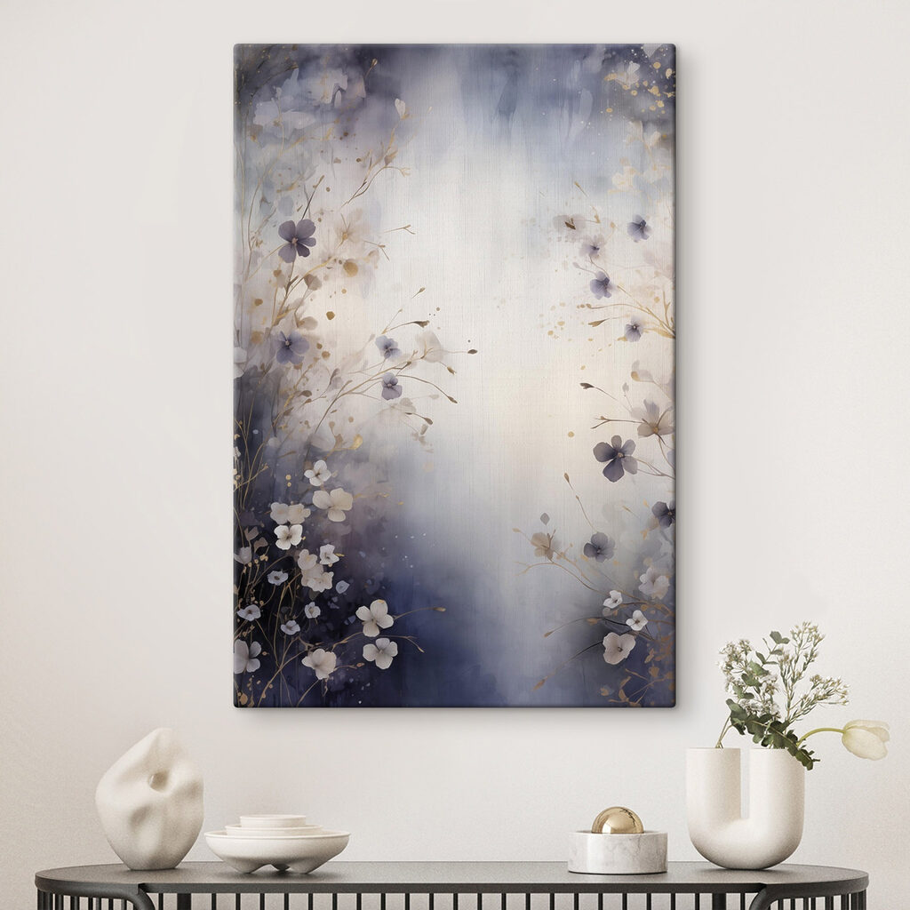 Painting of flowers on a white background Painting of flowers on a white background