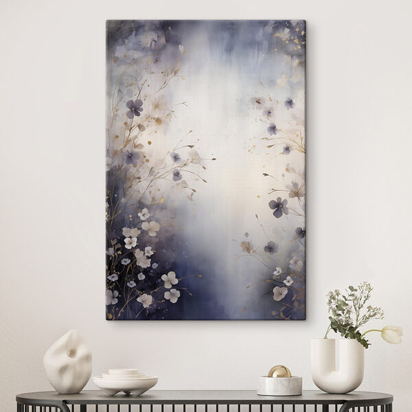 Painting of flowers on a white background Painting of flowers on a white background