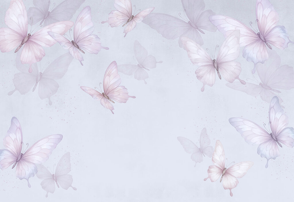 Group of butterflies flying
