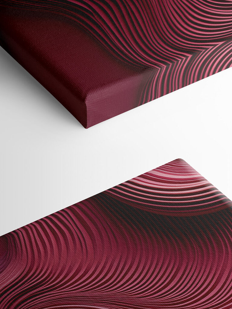 Red wavy lines on a surface Red wavy lines on a surface