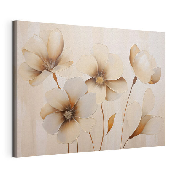 Painting of flowers on a wall Painting of flowers on a wall
