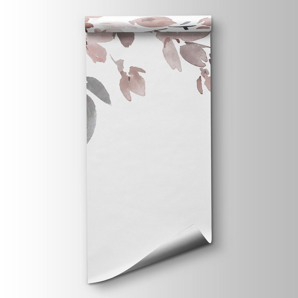 Painting of flowers on a white background Painting of flowers on a white background