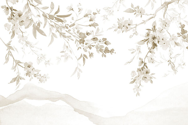 Painting of a tree branch Painting of a tree branch