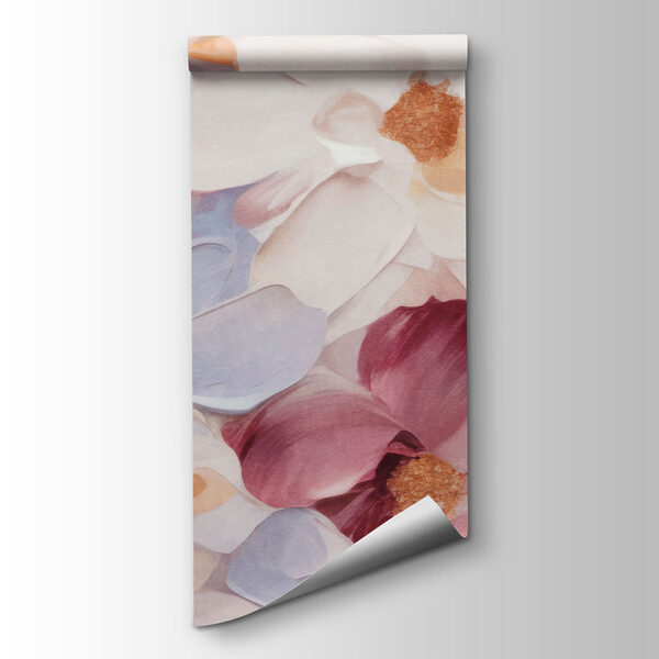 Painting of flowers on a white surface Painting of flowers on a white surface