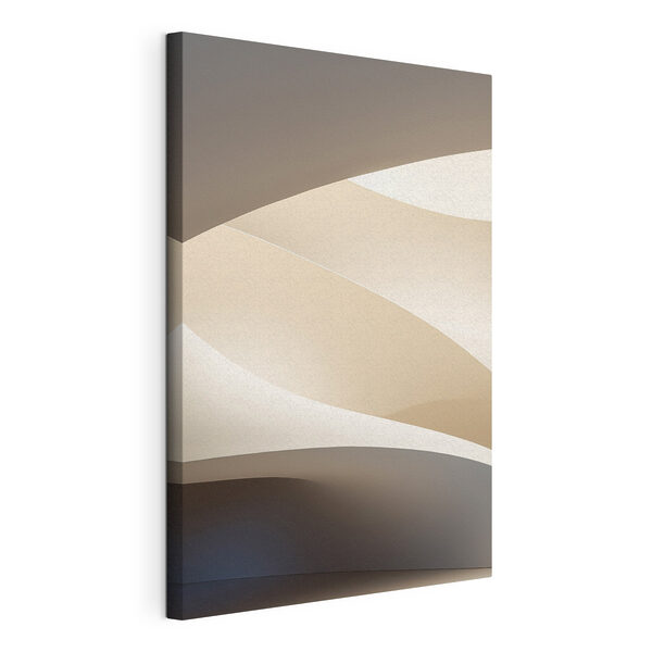 White and tan curved shapes White and tan curved shapes