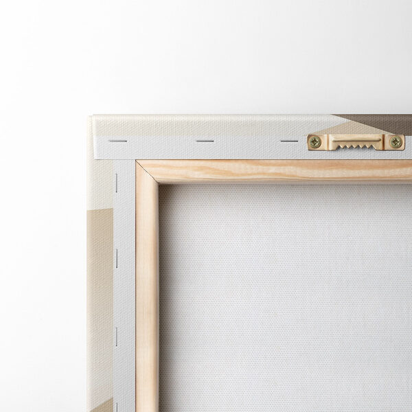 White and tan curved shapes White and tan curved shapes