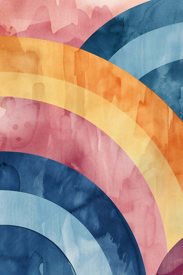 Colorful rainbows on a surface Colorful rainbows on a surface