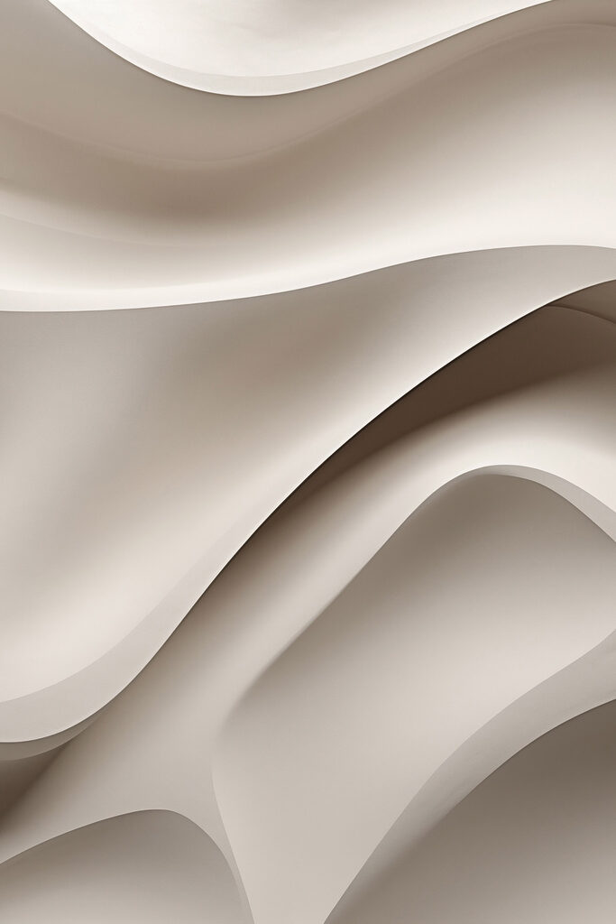 White wavy surface with a curved edge White wavy surface with a curved edge