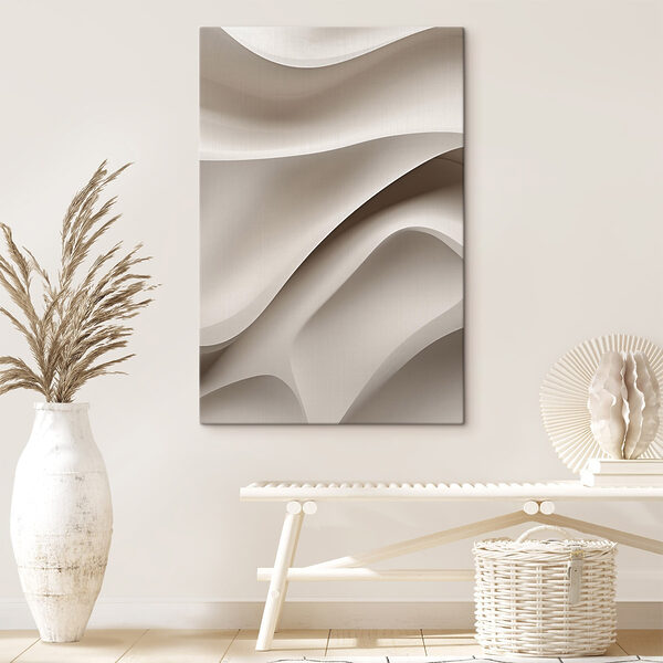 White wavy surface with a curved edge White wavy surface with a curved edge