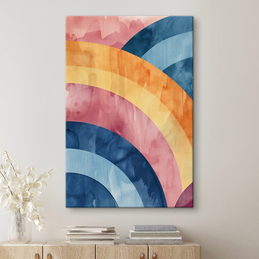 Colorful rainbows on a surface Colorful rainbows on a surface