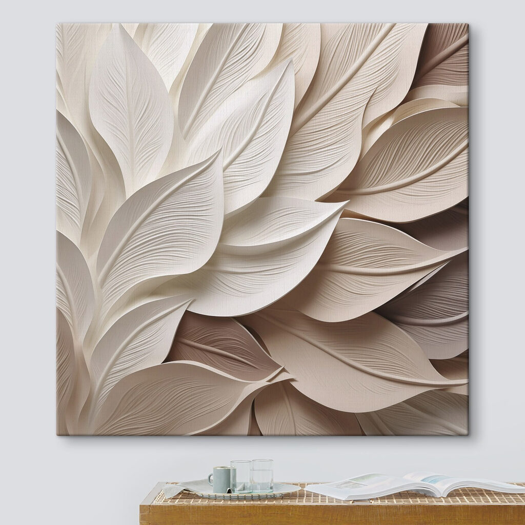 Elegant layers of sculpted leaves