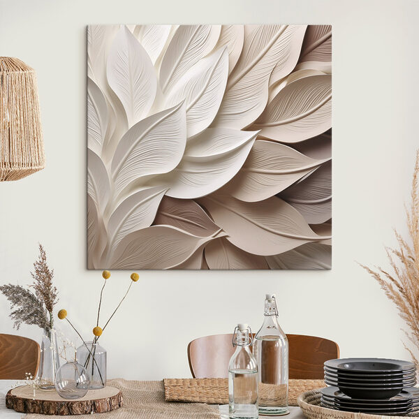Elegant layers of sculpted leaves