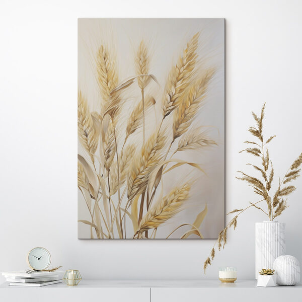Painting of wheat on a white background Painting of wheat on a white background
