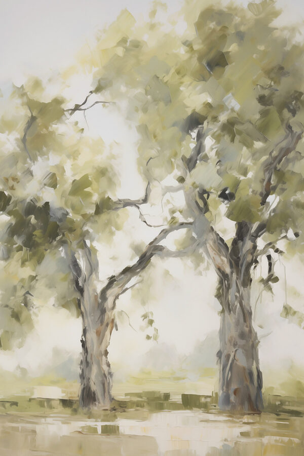 Painting of two trees