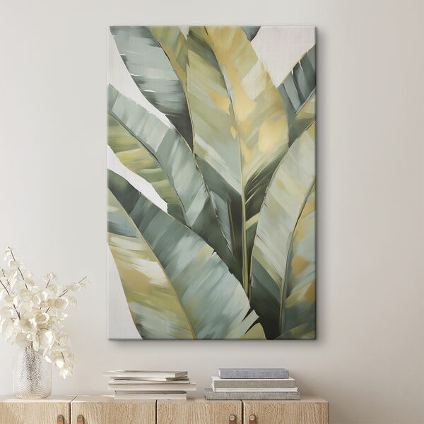 Vibrant leaves in serene colors