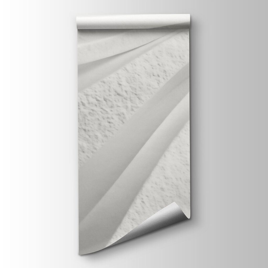 White wall with wavy lines