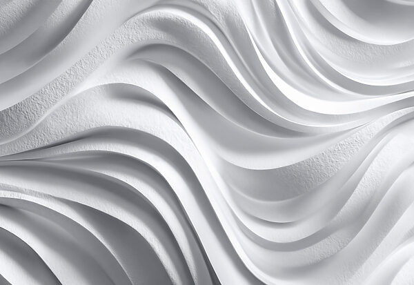 White wall with wavy lines