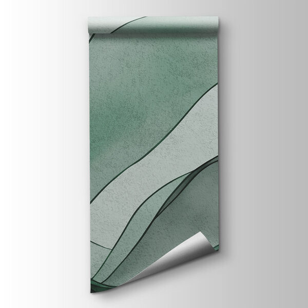 Green wavy lines on a white background Green wavy lines on a white background