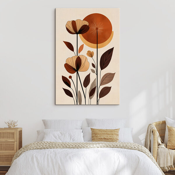 Elegant floral arrangement with warm tones