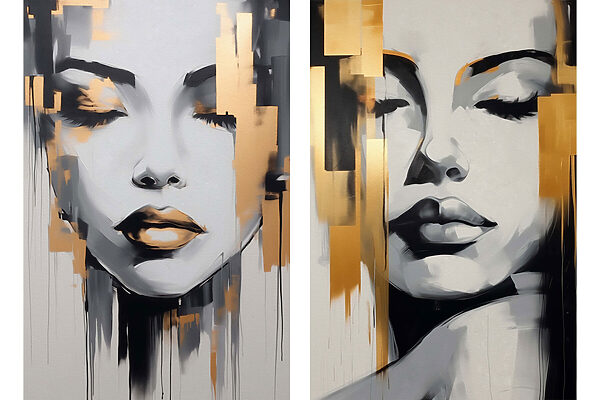 Painting of a woman's face