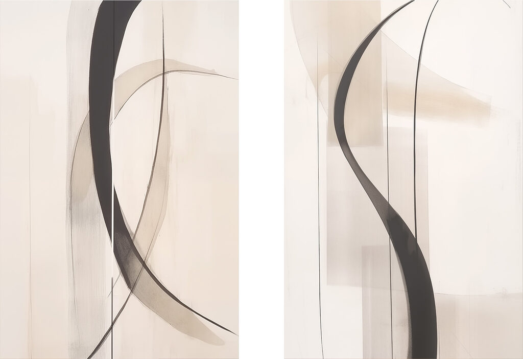 Dynamic curves in soft tones