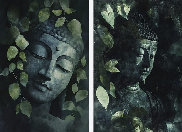 Serene Buddha amidst lush foliage Serene Buddha amidst lush foliage