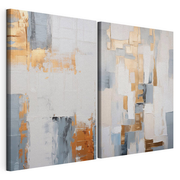 Dwa obrazy w różnych kolorach Modułowy wydruk na płótnie Dwa obrazy w różnych kolorach
