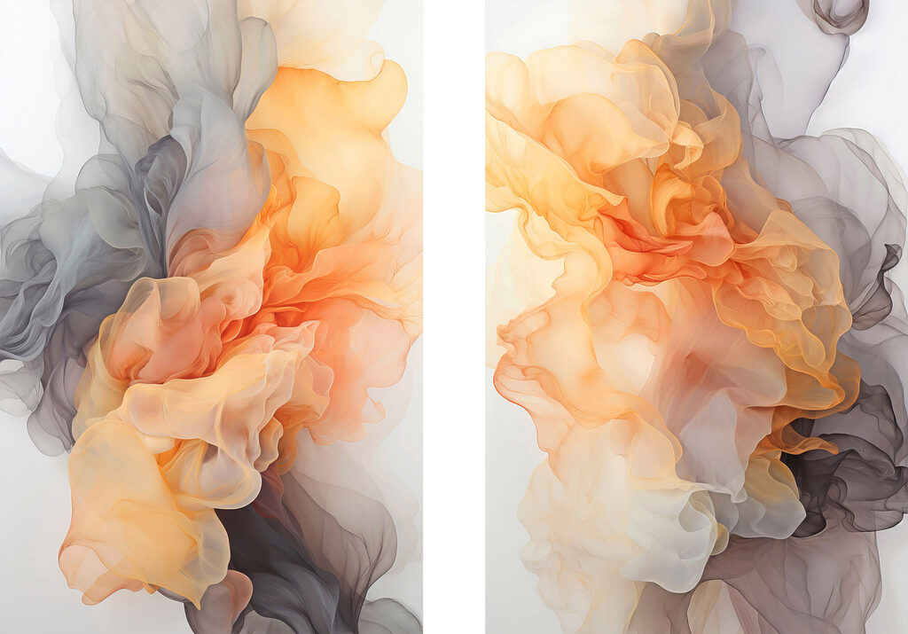 Flowing colors in soft harmony Flowing colors in soft harmony