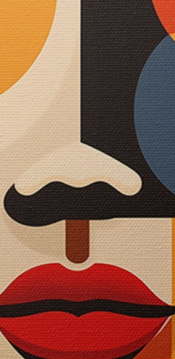 Couple of art pieces of women's faces