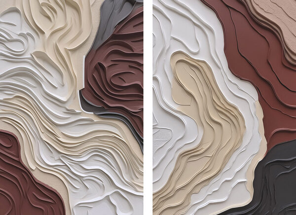 Organic shapes in subtle colors